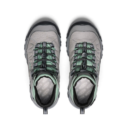 Keen Big Kids' Targhee IV Waterproof Hiking Boot | Alloy/Granite Green