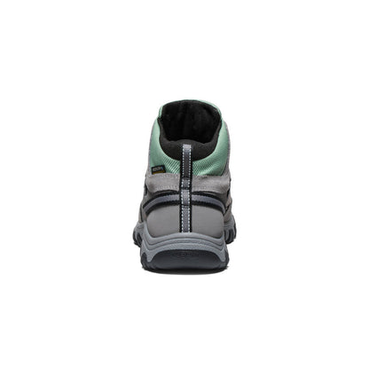 Keen Big Kids' Targhee IV Waterproof Hiking Boot | Alloy/Granite Green