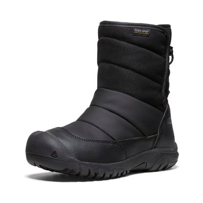Keen Big Kids' Puffrider Waterproof Winter Boot | Black/Steel Grey
