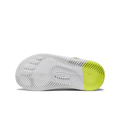 Keen Big Kids' KNX Leather Sneaker | Martini Olive/Evening Primrose