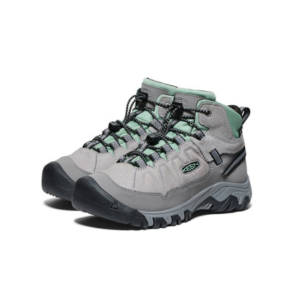 Keen Big Kids' Targhee IV Waterproof Hiking Boot | Alloy/Granite Green