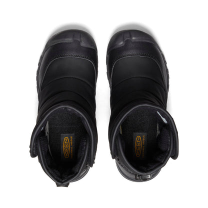 Keen Big Kids' Puffrider Waterproof Winter Boot | Black/Steel Grey