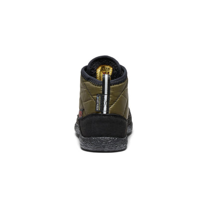 Keen Little Kids' Howser II Waterproof Chukka | Dark Olive/Gold Flame