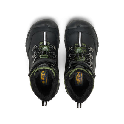 Keen Little Kids' Kanibou Waterproof Winter Boot | Black/Bronze Green