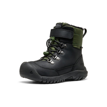 Keen Little Kids' Kanibou Waterproof Winter Boot | Black/Bronze Green