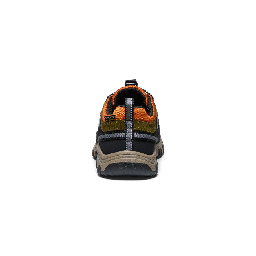 Keen Big Kids' Targhee IV Waterproof Hiking Shoe | Dark Olive/Gold Flame