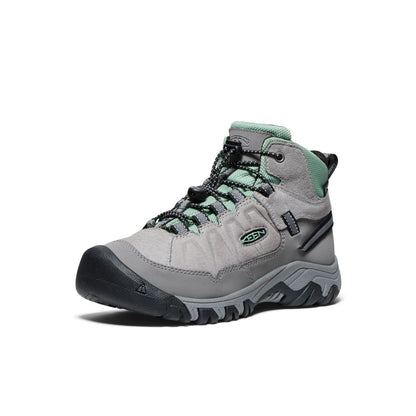 Keen Big Kids' Targhee IV Waterproof Hiking Boot | Alloy/Granite Green